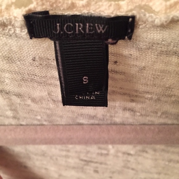 SOLD PLATOS J. Crew Grey Heathered Linen & Cream - Picture 7 of 8